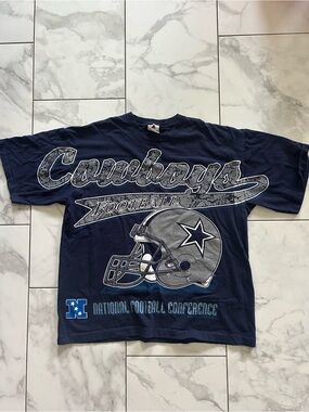 Dallas Cowboys 1993 Vintage NFL Football Large Print Graphic Tee